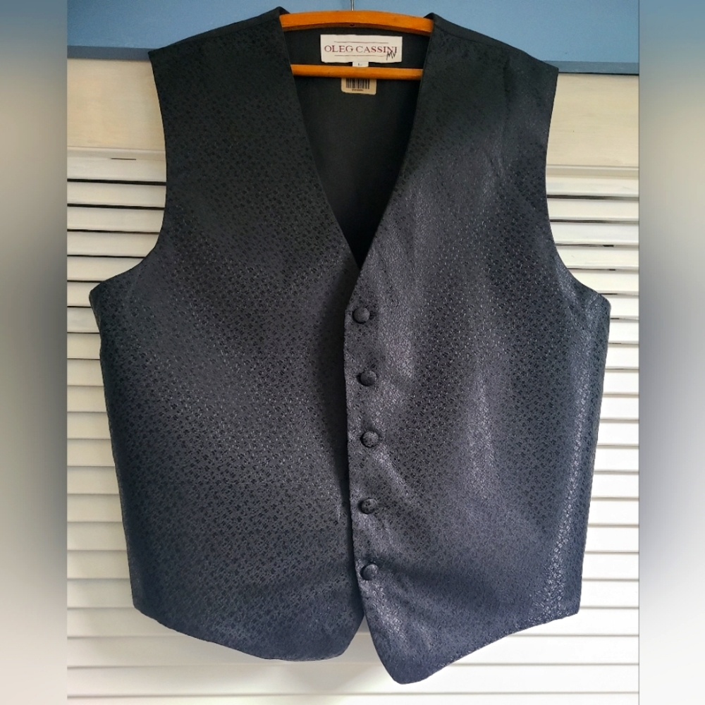 Oleg Cassini 5 button tuxedo vest | Size Large